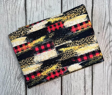 Load image into Gallery viewer, Ready To Ship Bullet knit fabric Buffalo Plaid, Cheetah Brushstrokes makes great bows, head wraps,  bummies, and more.