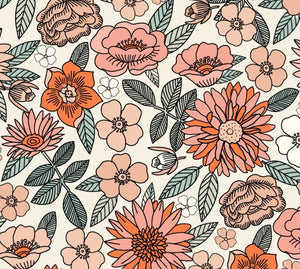 Ready to Ship DBP fabric Vintage Boho Fall Floral makes great bows, head wraps, bummies, and more.
