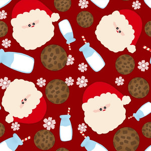 Pre-Order Santa's Christmas Cookies & Milk Bullet, DBP, Rib Knit, Cotton Lycra + other fabrics