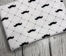 Load image into Gallery viewer, Pre-Order Dotted Mustache Boy Prints Bullet, DBP, Rib Knit, Cotton Lycra + other fabrics