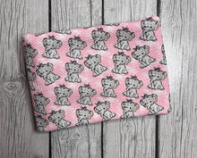 Load image into Gallery viewer, Pre-Order Pink Elephant Animals Bullet, DBP, Rib Knit, Cotton Lycra + other fabrics