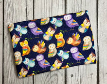 Load image into Gallery viewer, Ready to Ship Bullet Colorful Owls Animals makes great bows, head wraps, bummies, and more.