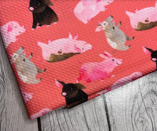 Load image into Gallery viewer, Pre-Order Farm Pigs Animals Bullet, DBP, Rib Knit, Cotton Lycra + other fabrics