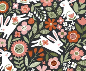 Pre-Order Vintage Floral Easter Bunny Bullet, DBP, Rib Knit, Cotton Lycra + other fabrics
