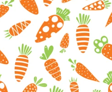 Pre-Order Easter Carrots Food Bullet, DBP, Rib Knit, Cotton Lycra + other fabrics
