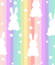 Pre-Order Rainbow Striped Easter Bunny Animals Bullet, DBP, Rib Knit, Cotton Lycra + other fabrics
