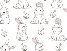 Load image into Gallery viewer, Pre-Order The Sweetest Easter Bunny Animals Bullet, DBP, Rib Knit, Cotton Lycra + other fabrics