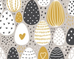 Pre-Order Boho Easter Eggs Bullet, DBP, Rib Knit, Cotton Lycra + other fabrics