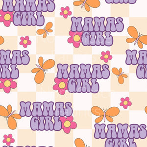 Pre-Order Mama's Girl Floral Title Bullet, DBP, Rib Knit, Cotton Lycra + other fabrics
