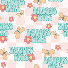 Load image into Gallery viewer, Pre-Order Daddy&#39;s Girl Floral Title Bullet, DBP, Rib Knit, Cotton Lycra + other fabrics
