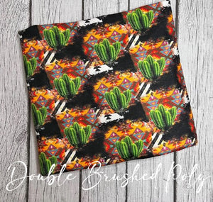 Pre-Order Aztec Western Cactus Floral Bullet, DBP, Rib Knit, Cotton Lycra + other fabrics
