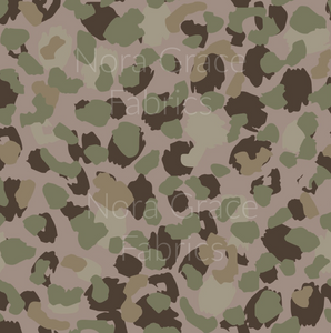 Pre-Order Army Cheetah Animals Career Bullet, DBP, Rib Knit, Cotton Lycra + other fabrics
