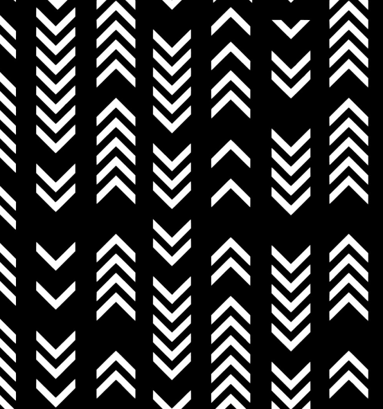Pre-Order Black and White Boho Arrow Shapes Bullet, DBP, Rib Knit, Cotton Lycra + other fabrics