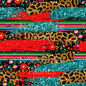 Pre-Order Serape Cheetah Floral Brushstroke Animals w/faux glitter Bullet, DBP, Rib Knit, Cotton Lycra + other fabrics