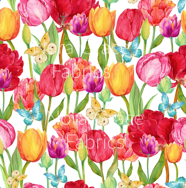 Pre-Order Bullet, DBP, Velvet and Rib Knit fabric Summer Tulip Florals Butterflies Animals  makes great bows, head wraps, bummies, and more.