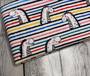 Pre-Order Striped Dragon Animals Boy Print Bullet, DBP, Rib Knit, Cotton Lycra + other fabrics