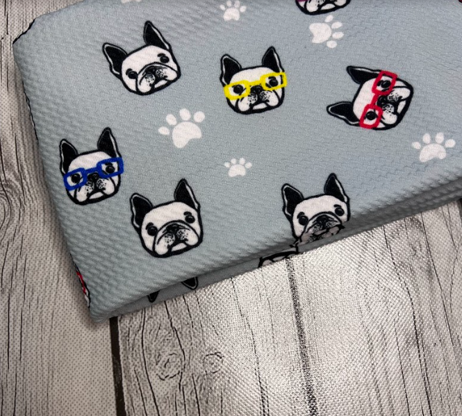 Pre-Order Bulldogs W/Cool Shades Animals Boy Print Bullet, DBP, Rib Knit, Cotton Lycra + other fabrics