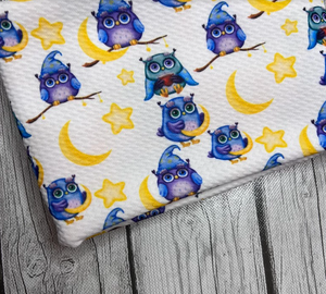 Pre-Order Goodnight Little Owls Animals Bullet, DBP, Rib Knit, Cotton Lycra + other fabrics