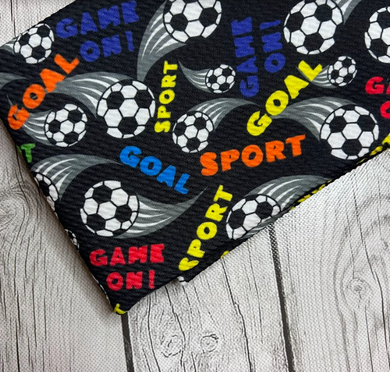 Ready to Ship Bullet Soccer Goal Sports/Teams Boy Print makes great bows, head wraps, bummies, and more.