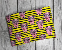 Load image into Gallery viewer, Pre-Order Striped Cutest Piggy Animals Bullet, DBP, Rib Knit, Cotton Lycra + other fabrics