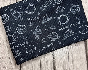 Pre-Order Outer Space Explore Boy Print Season Bullet, DBP, Rib Knit, Cotton Lycra + other fabrics