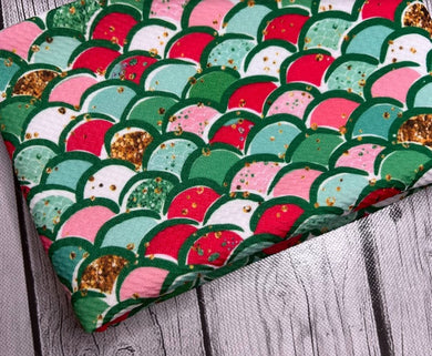 Pre-Order Christmas Mermaid Animals Bullet, DBP, Rib Knit, Cotton Lycra + other fabrics