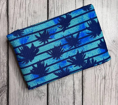 Ready to Ship Bullet fabric Blue Striped Palm Trees Boy Print makes great bows, head wraps, bummies, and more.