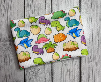 Ready to Ship Bullet Cartoon Dinosaur & Eggs Animals Boy Print makes great bows, head wraps, bummies, and more.