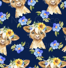 Load image into Gallery viewer, Pre-Order Floral Baby Cow Animals Bullet, DBP, Rib Knit, Cotton Lycra + other fabrics