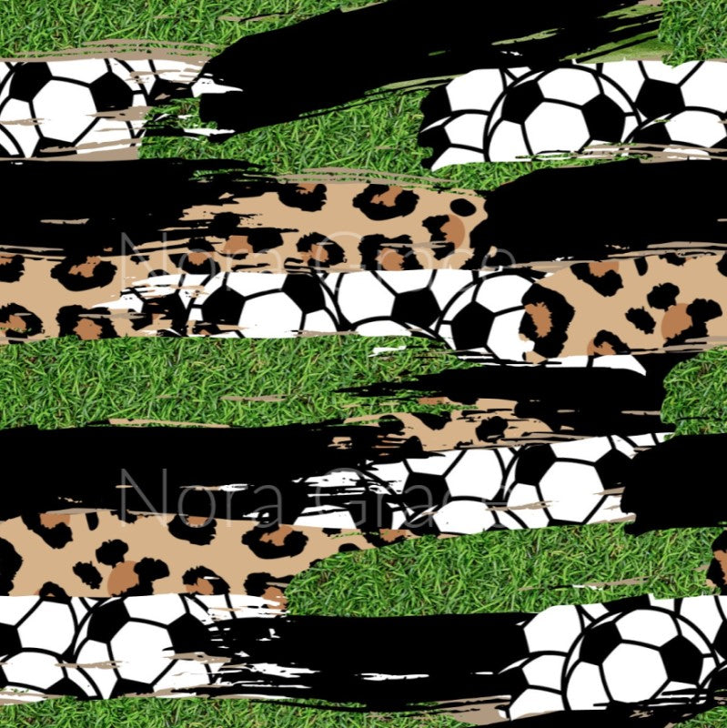 Pre-Order Soccer Cheetah Brushstrokes Sports/Teams Bullet, DBP, Rib Knit, Cotton Lycra + other fabrics