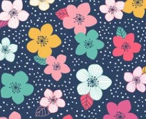 Pre-Order Polka Dot Spring Floral Bullet, DBP, Rib Knit, Cotton Lycra + other fabrics