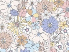 Pre-Order Pastel Spring Boho Floral Bullet, DBP, Rib Knit, Cotton Lycra + other fabrics