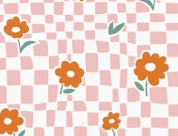 Pre-Order Pink Plaid Retro Daisy Floral Bullet, DBP, Rib Knit, Cotton Lycra + other fabrics