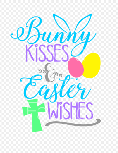 Sublimation-Bunny Kisses & Easter Wishes T-shirts, Sweatshirts, Mugs and much more!!