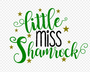 Sublimation-Little Miss Shamrock St. Patrick's Day T-shirts, Sweatshirts, Mugs and much more!!