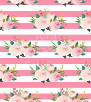 Pre-Order Bullet, DBP, Velvet and Rib Knit fabric Striped Pink Poppies Floral makes great bows, head wraps, bummies, and more.
