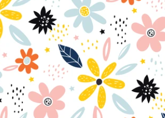 Pre-Order Vibrant Summer Day Floral Bullet, DBP, Rib Knit, Cotton Lycra + other fabrics