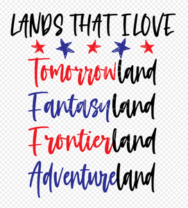 Sublimation-Fourth of July Patriotic Lands That I love T-shirts, Sweatshirts, Mugs and much more!!