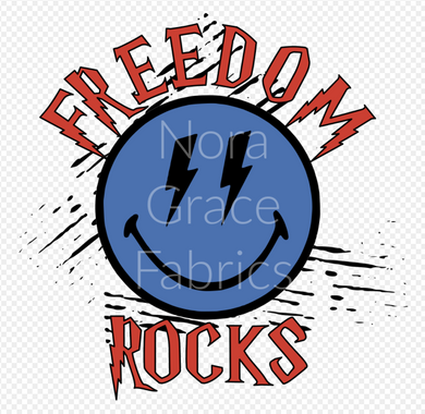 Sublimation-Fourth of July Smiley Face Freedom Rocks T-shirts, Sweatshirts, Mugs and much more!!