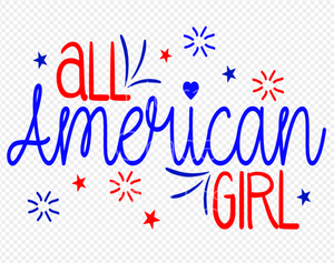 Sublimation-Fourth of July All American Girl T-shirts, Sweatshirts, Mugs and much more!!