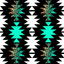 Load image into Gallery viewer, Pre-Order Teal Cheetah Aztec Western Animals Bullet, DBP, Rib Knit, Cotton Lycra + other fabrics