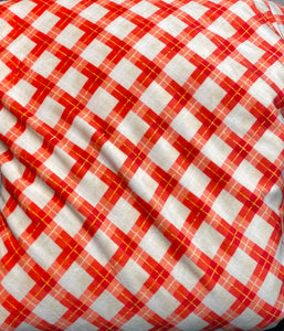 Ready to Ship Velvet Christmas Red Tan Plaid Shapes makes great bows, head wraps, bummies, and more.