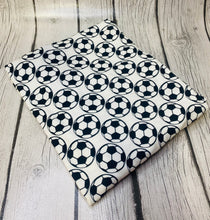 Load image into Gallery viewer, Pre-Order Bullet, DBP, Velvet and Rib Knit fabric Soccer Sports/Teams makes great bows, head wraps, bummies, and more.