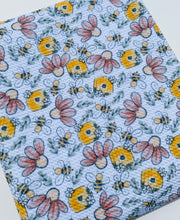 Load image into Gallery viewer, Ready to Ship Bullet fabric Boho Floral Honeybees makes great bows, head wraps, bummies, and more.