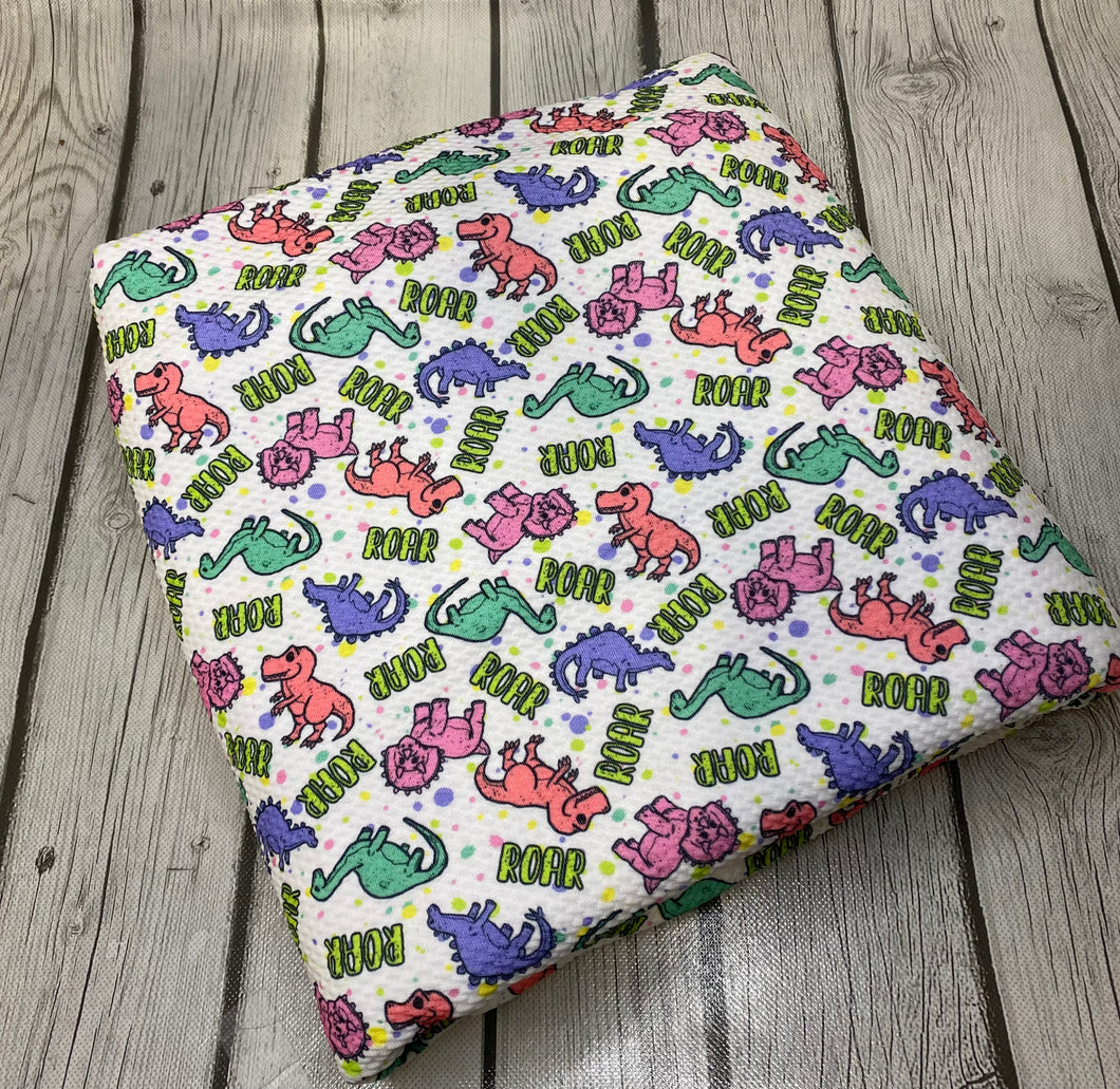 Pre-Cut Bullet Pastel Roar Dinosaurs Boy Print Animals for headwraps, bows on nylons or clips 5.5-6x60