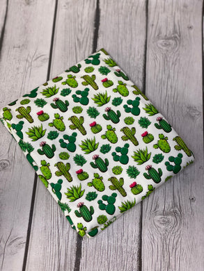 Pre-Order Bullet, DBP, Velvet and Rib Knit fabric Cactus and Succulents Floral makes great bows, head wraps, bummies, and more.