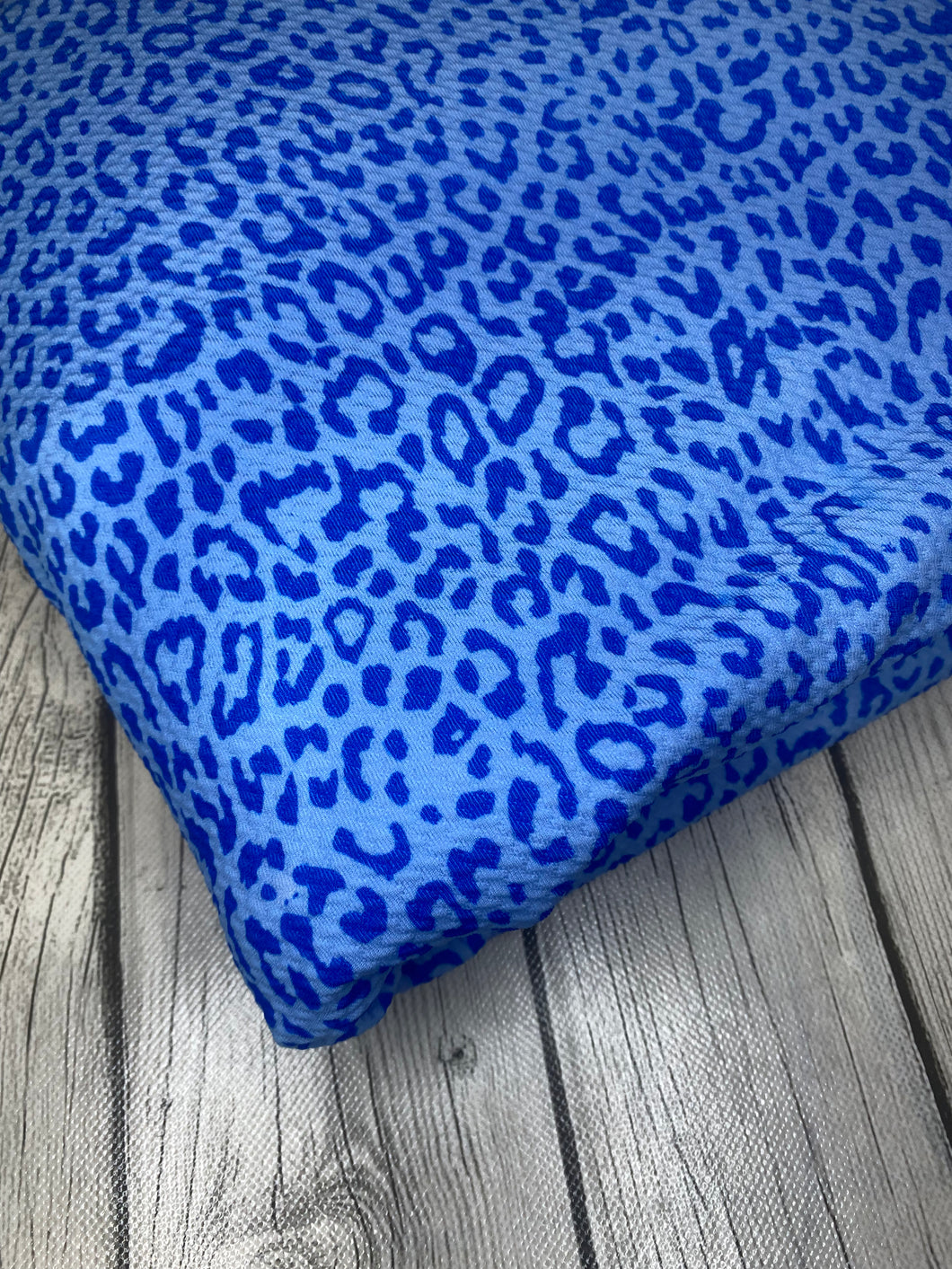 Pre-Cut Bullet Blue Cheetah Animals for headwraps, bows on nylons or clips 5.5-6x60