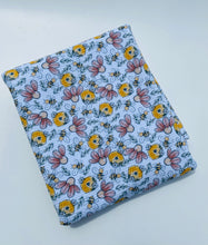 Load image into Gallery viewer, Ready to Ship Bullet fabric Boho Floral Honeybees makes great bows, head wraps, bummies, and more.