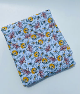 Ready to Ship Bullet fabric Boho Floral Honeybees makes great bows, head wraps, bummies, and more.