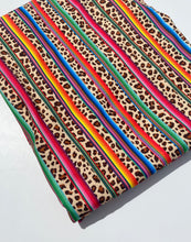 Load image into Gallery viewer, Ready To Ship DBP Striped Serape Cheetah Animals makes great bows, head wraps, bummies, and more.